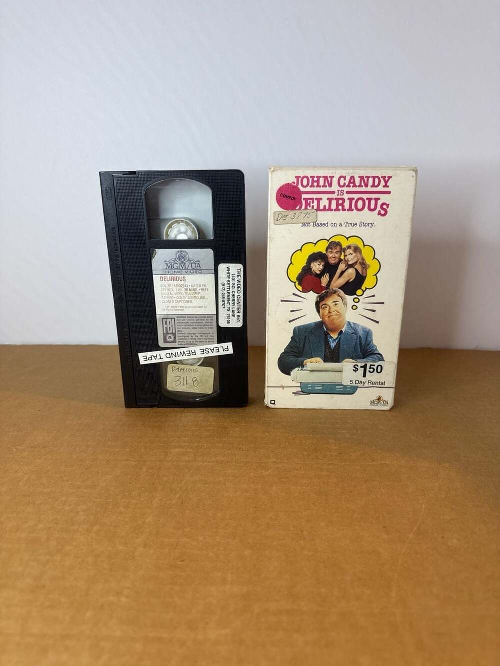 Delirious (1991) VHS - Starring John Candy, MGM/UA Former Rental